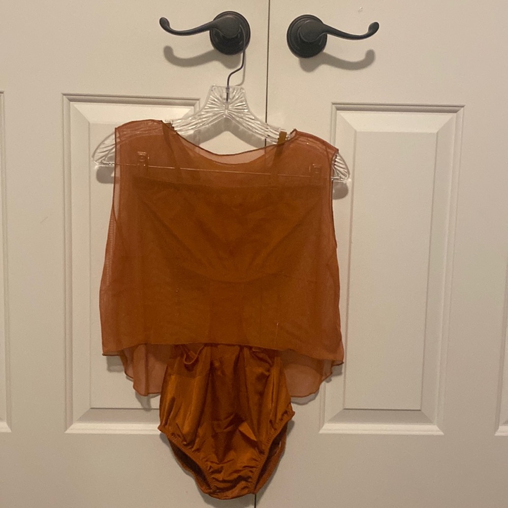2 Pc Contemporary Costume in Burt Orange